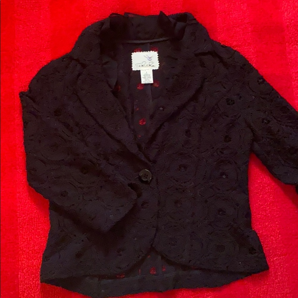 Anthropologie Tabicha Black Lace Jacket